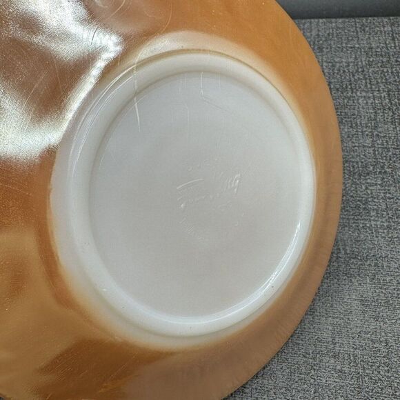 Fire King Peach Lustre Laurel Lot 4 Saucer Plates Anchor Hocking USA Vtg 1950s - Picture 7 of 12